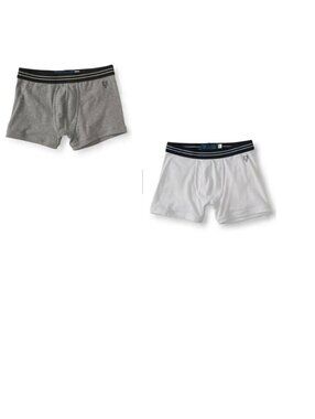 Prince & Fox by Aeropostale Boxer Briefs Underwear S Mens 2 Pr Small White Gray